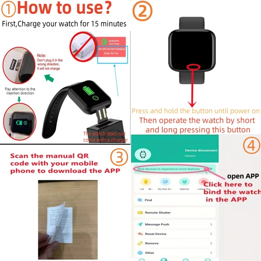 Smartwatch Men Women Wristwatches Smart Watch Message Fitness Monitor Bracelet Birthday Gift Electronic Clock For Android IOS - Image 2